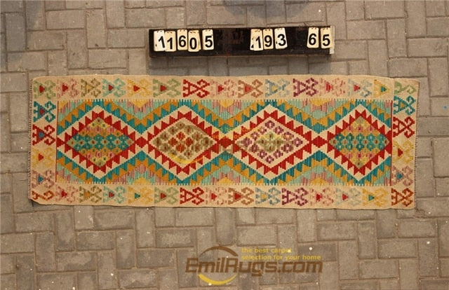 Traditional Vintage handmade 100% wool Afghan carpet