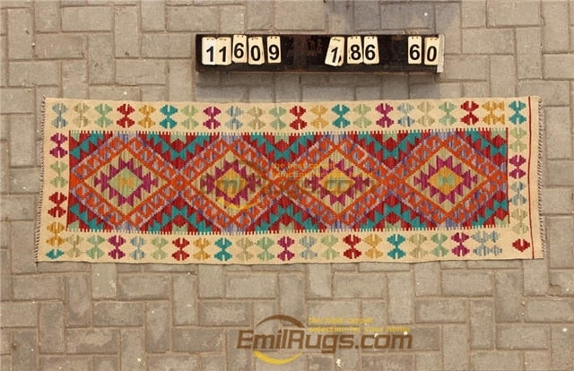 Traditional Vintage handmade 100% wool Afghan carpet