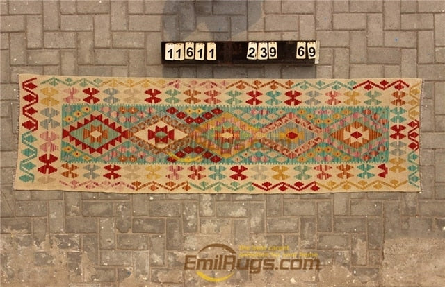 Traditional Vintage handmade 100% wool Afghan carpet