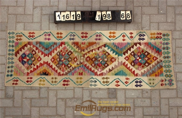 Traditional Vintage handmade 100% wool Afghan carpet