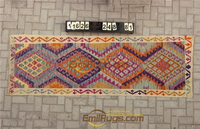 Traditional Vintage handmade 100% wool Afghan carpet