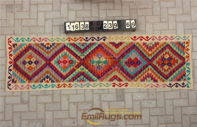 Traditional Vintage handmade 100% wool Afghan carpet