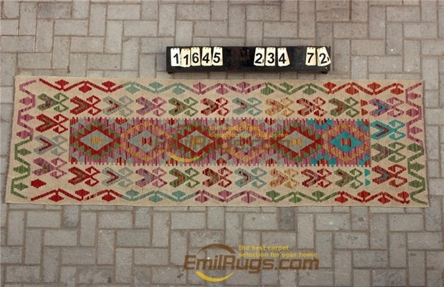 Traditional Vintage handmade 100% wool Afghan carpet