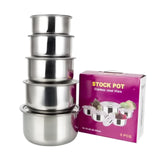 3pcs/5pcs Stainless Steel Soup pot Stock Pot Set