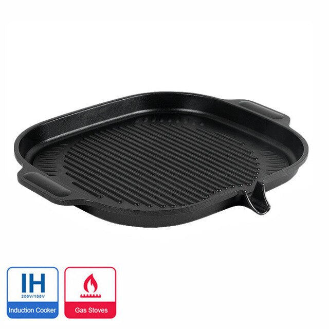 Non-stick BBQ Frying Plate Smokeless Barbecue Grill Pan