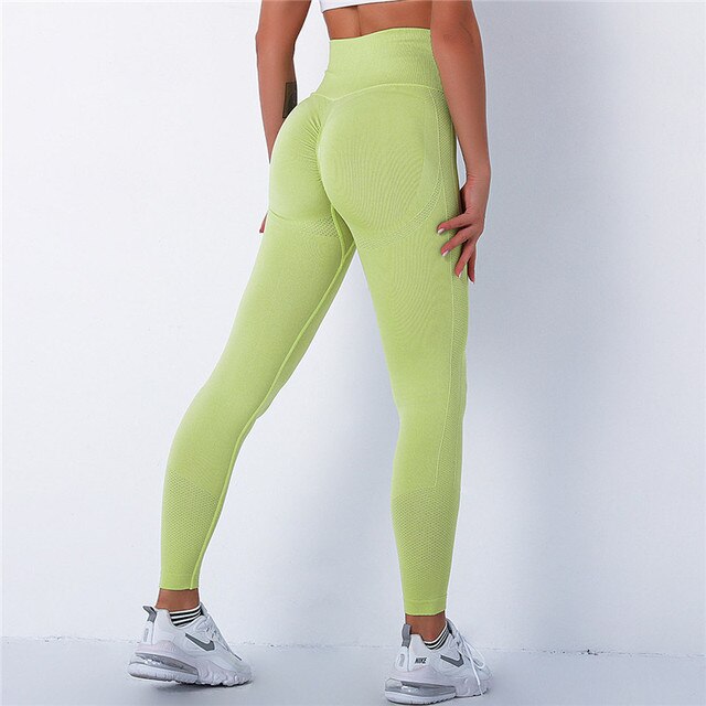 Spandex Seamless Bubble High Waist Mujer Fitness Long Scrunch Bums