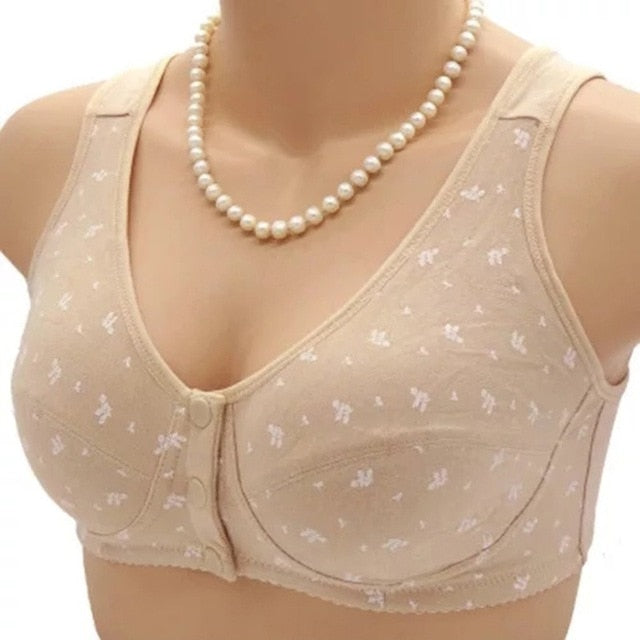 Wireless Cotton Front Closure T-Back Bra