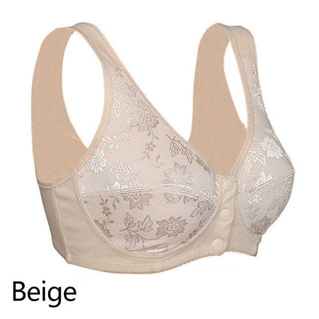 Wireless Cotton Front Closure T-Back Bra