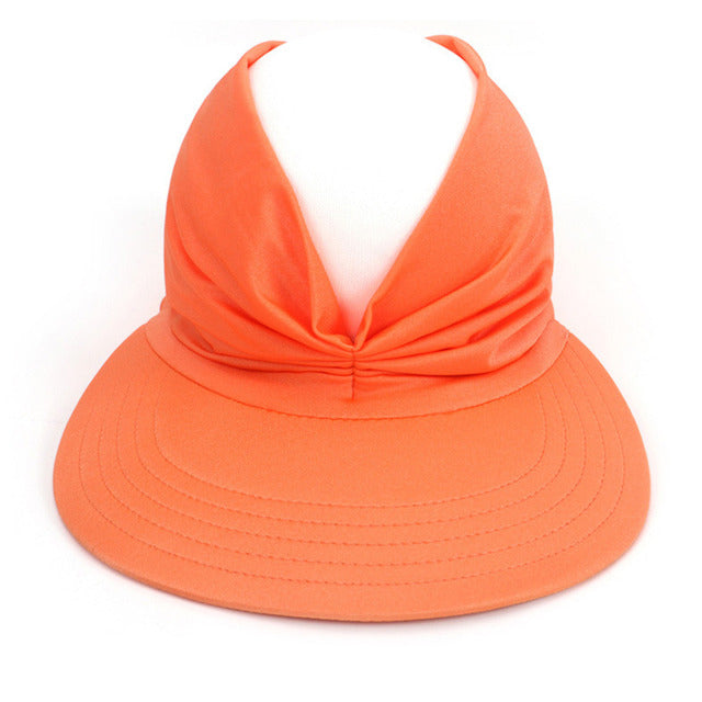 Sun-proof Wide-brimmed Solid Color Visor Summer Hat