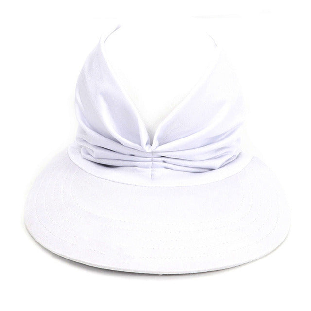 Sun-proof Wide-brimmed Solid Color Visor Summer Hat