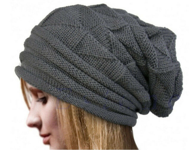Unisex Knit Baggy Beanie Oversize Winter Hat