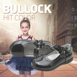 Black PU Leather Kids Mary Jane Flat Shoes