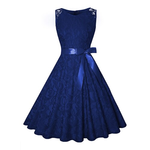 Pink Floral Lace Vintage Dress Elegant Woman Clothes Sleeveless V-Neck High Waist Belt Plus Size 4XL Summer Clothes for Women