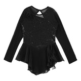 Tulle Long Sleeves Sequins Ballet Dress
