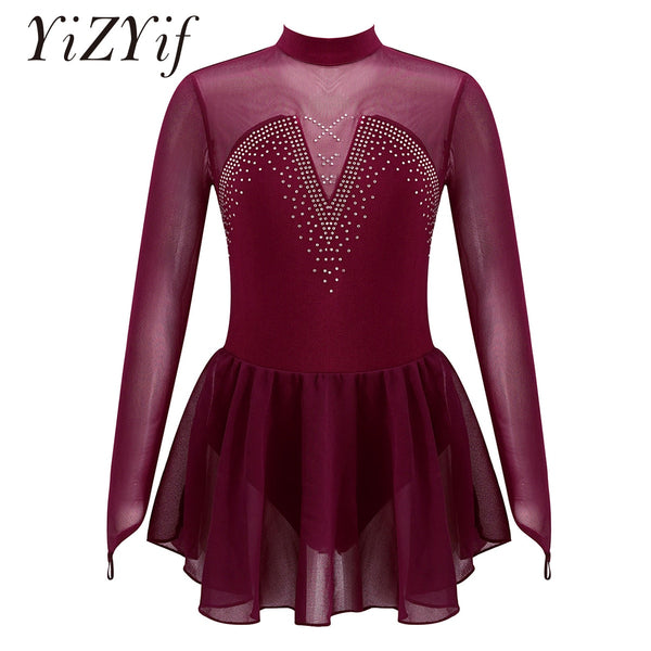 Kids Teens Ballet Gymnastics Leotard Dress