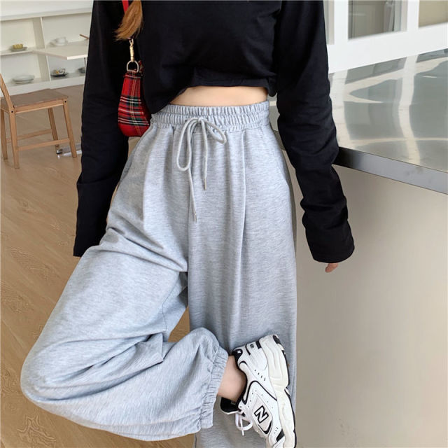 Gray Sweatpants for Women Streetwear