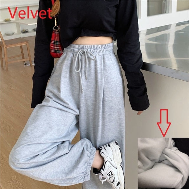 Gray Sweatpants for Women Streetwear