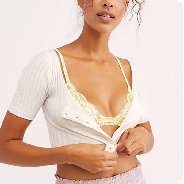 Sexy Thin Triangle Deep V with Backless Seamless Bra