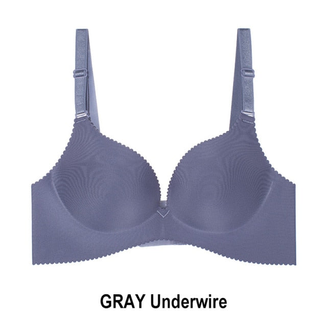 Seamless Sexy Wire Free Lingerie 3/4 Cup Bralette Cotton Bra