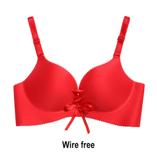 Seamless Sexy Wire Free Lingerie 3/4 Cup Bralette Cotton Bra