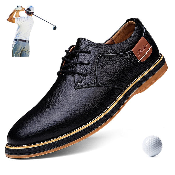 Genuine Leather Golf Shoes Trendy Outdoor Golfing