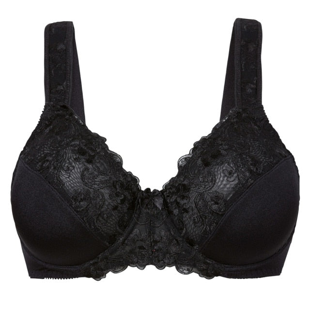 Embroidery Thin Underwear Lace Bra