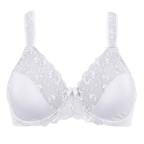 Embroidery Thin Underwear Lace Bra