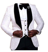 Slim Fit One Button Peak Blue Lapel Men Suits