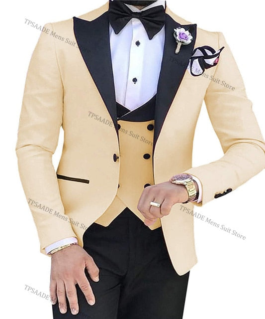 Custom 3 Pieces Wedding Men Suit