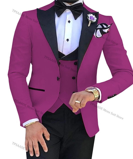 Custom 3 Pieces Wedding Men Suit