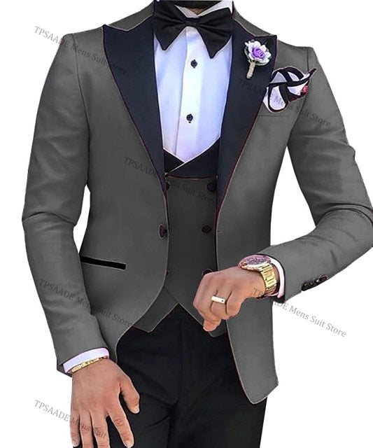 Custom 3 Pieces Wedding Men Suit