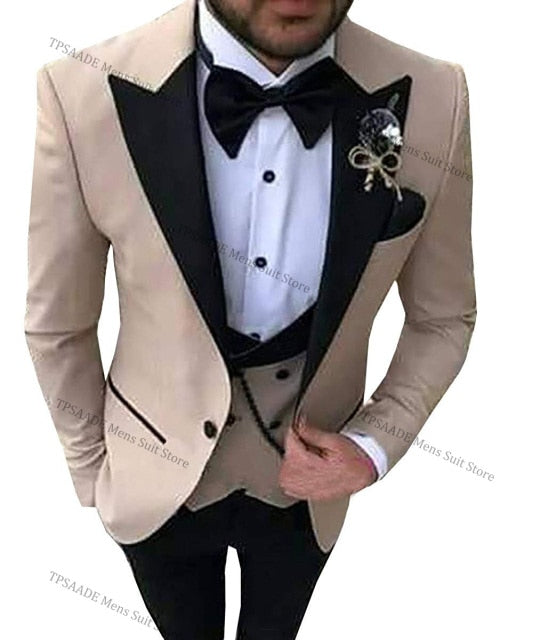 Custom 3 Pieces Wedding Men Suit