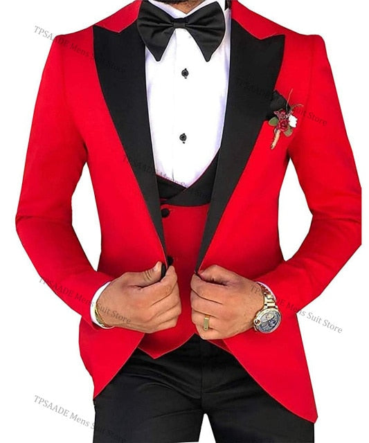 Custom 3 Pieces Wedding Men Suit