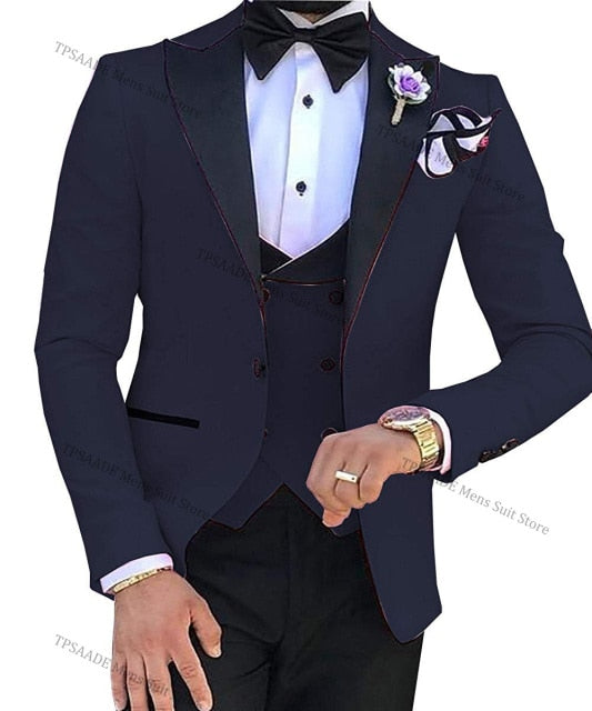 Custom 3 Pieces Wedding Men Suit