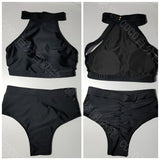 Sexy High Waist Shorts Split  Suit