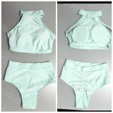 Sexy High Waist Shorts Split  Suit