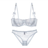 1/2 Cup Underwear Gathered Intimates Half Cup Bra Set