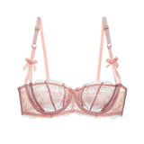 C D Cup Sexy Embroidery Lingerie Lace Bra