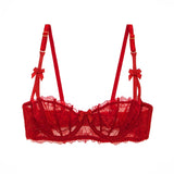 C D Cup Sexy Embroidery Lingerie Lace Bra