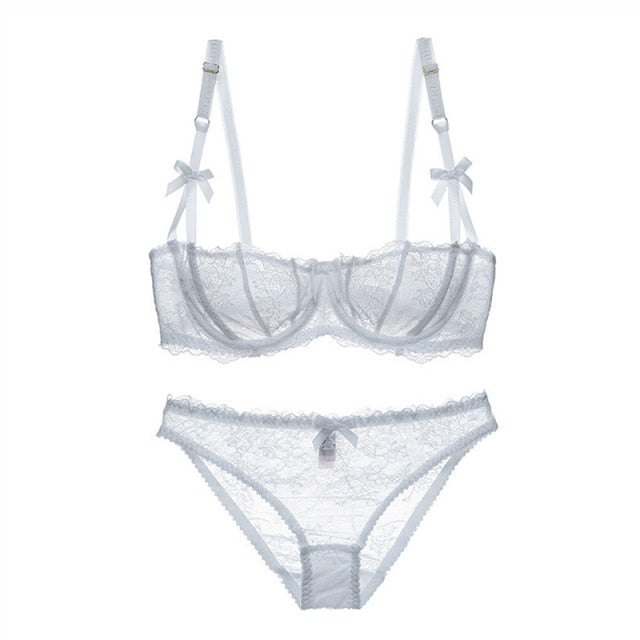 C D Cup Sexy Embroidery Lingerie Lace Bra