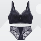 Roseheart Women Fashion Yellow Lace Padded Bras One-Piece Cotton Panties Push Up Bra Sets Underwear Sexy Lingerie Sets