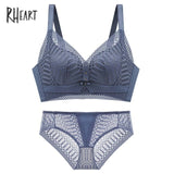 Roseheart Yellow Lace One-Piece Cotton Panties Bra Sets
