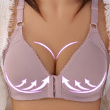 Front Closure Solid Color Brassiere Wireless Bralette Breast Bras