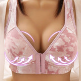 Front Closure Solid Color Brassiere Wireless Bralette Breast Bras