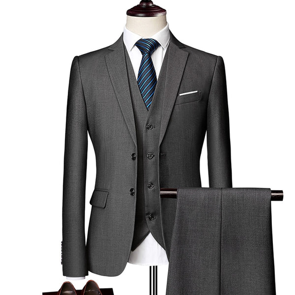 Casual 3 Piece Gentlemen Costume Suits