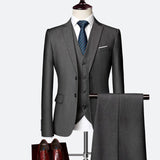 Casual 3 Piece Gentlemen Costume Suits