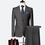 Casual 3 Piece Gentlemen Costume Suits