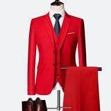 Casual 3 Piece Gentlemen Costume Suits