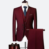 Casual 3 Piece Gentlemen Costume Suits