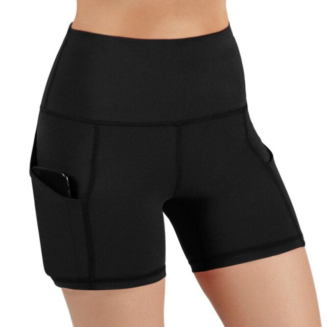 High Waist Lifting Push Up Tight Sports Pocket Fitness Yoga Short